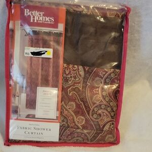 Better Homes and Gardens Paisley Fabric Shower Curtain - Brown